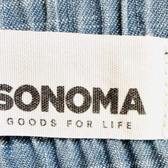 NWT SONOMA Women Mid Rise Pockets Ultra Waistband Floral Blue Shorts Plus Sz 4X - Picture 3 of 6